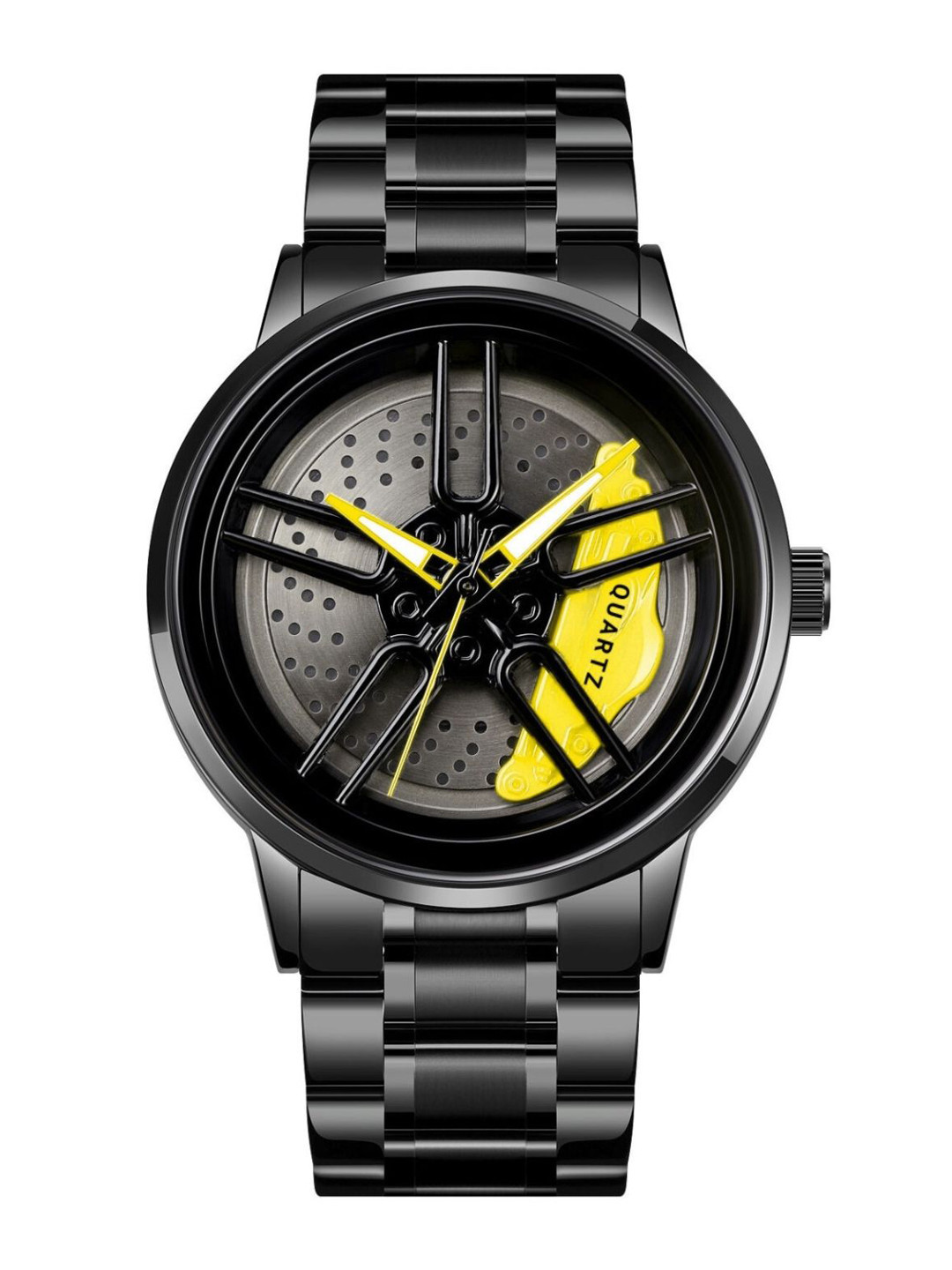 EMPERO Men Brass Patterned Dial & SS Wrap Around Straps Analogue Watches