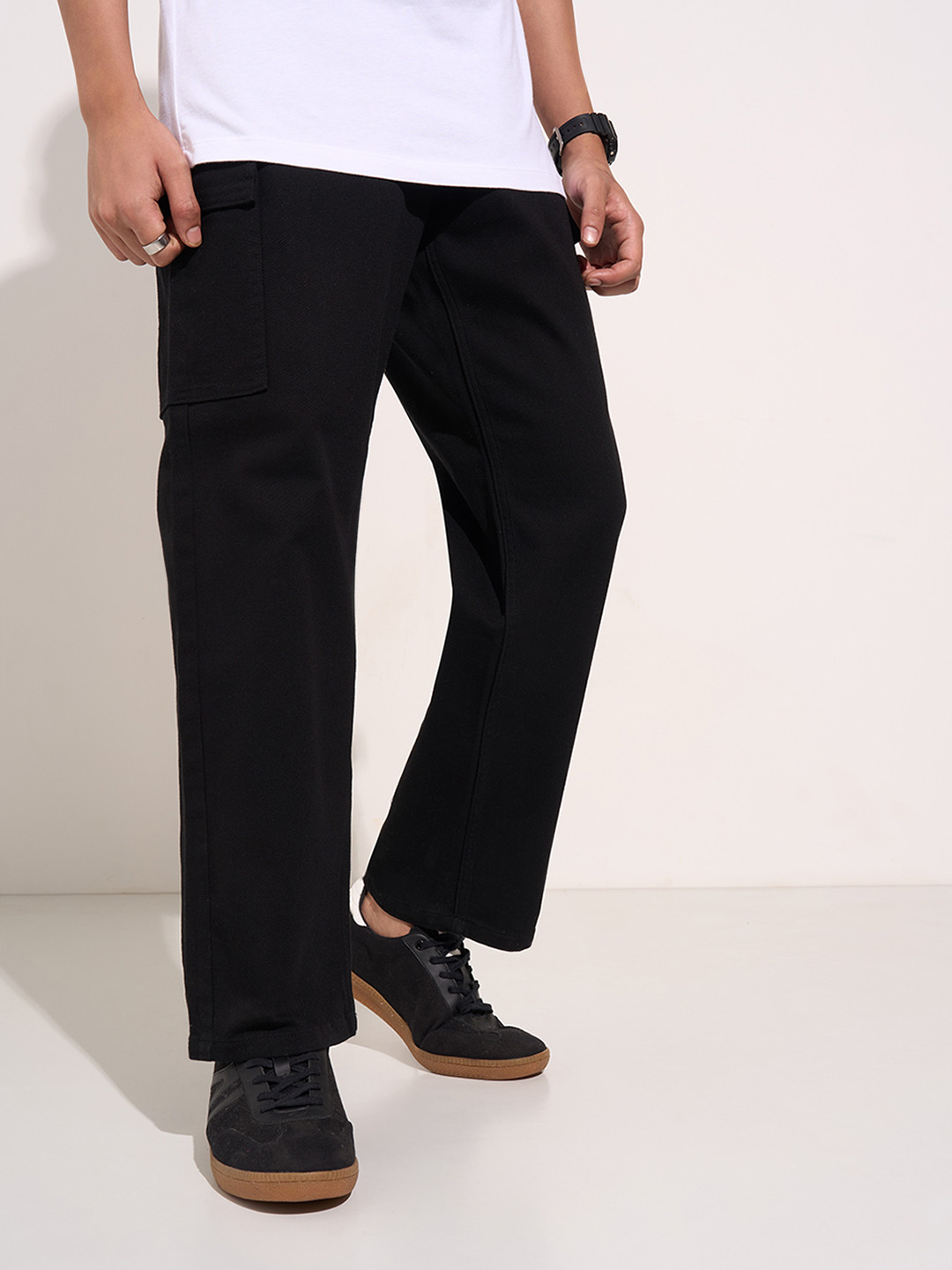 SF JEANS by Pantaloons Men Flared Highly Distressed Jeans