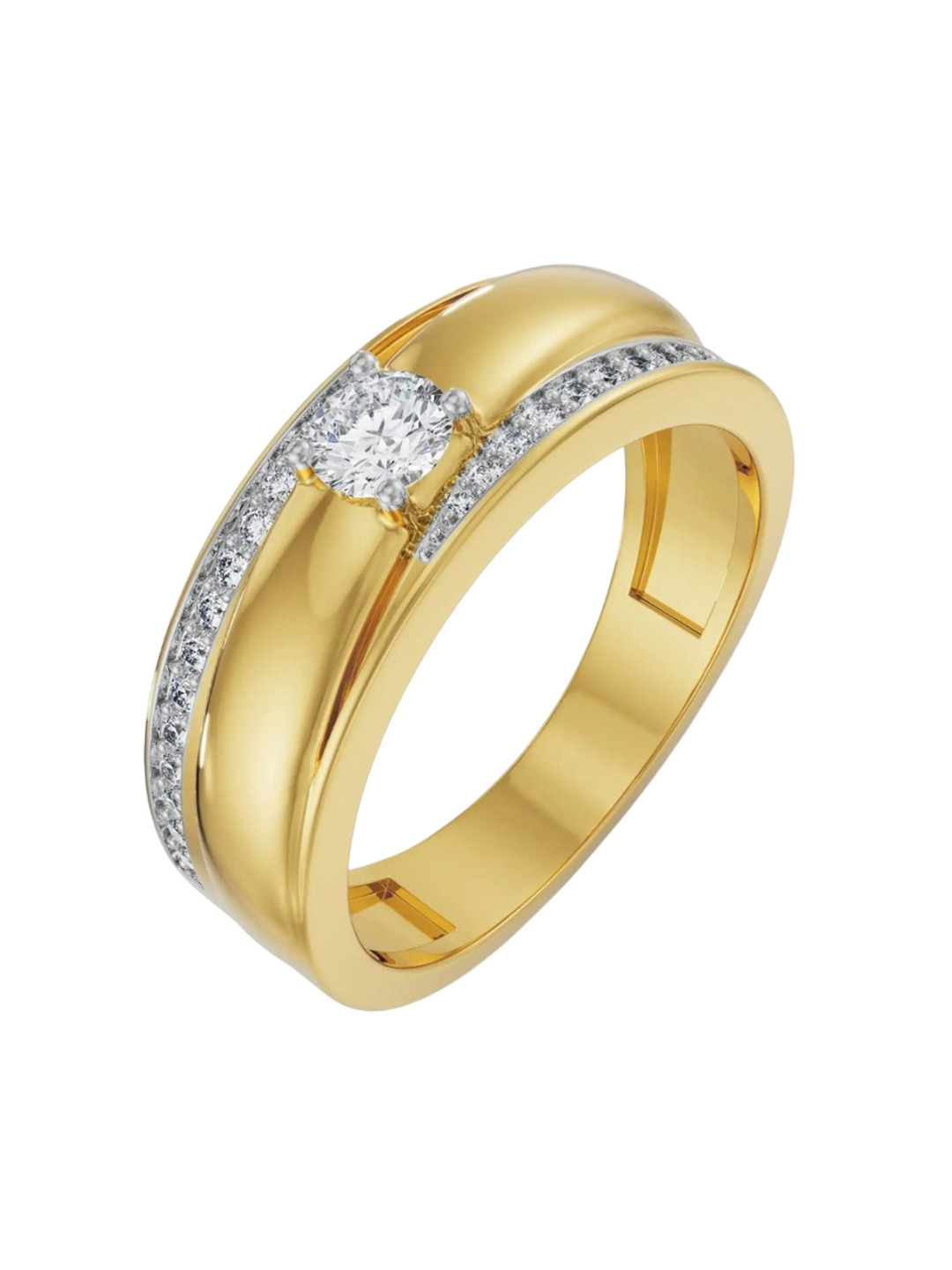 Emori Sleek Line Pave Lab Diamond Band in 18KT Gold
