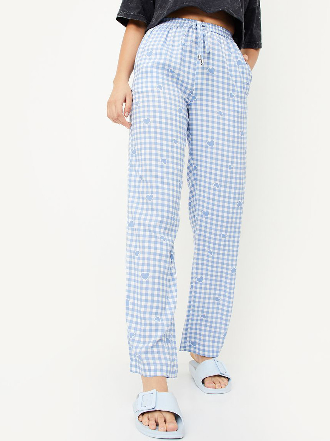 max Checked Mid-Rise Lounge Pant