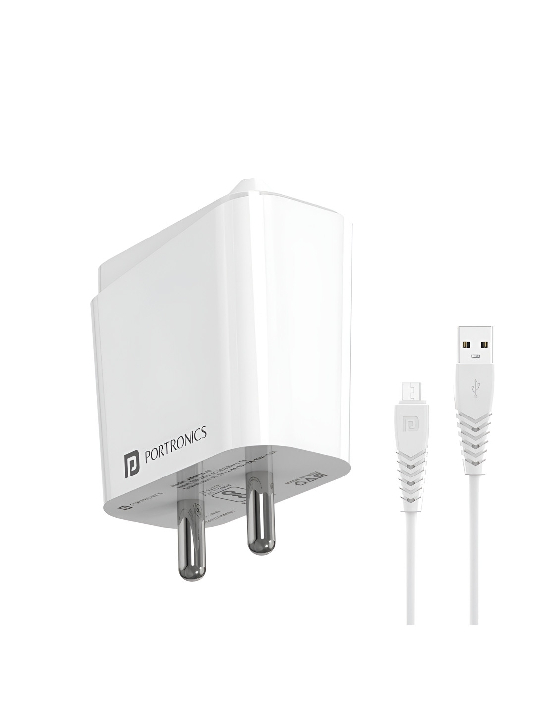 Portronics Adapto 41 M 2.4A 12w Fast Charging Adaptor with 1M Micro USB Charging Cable
