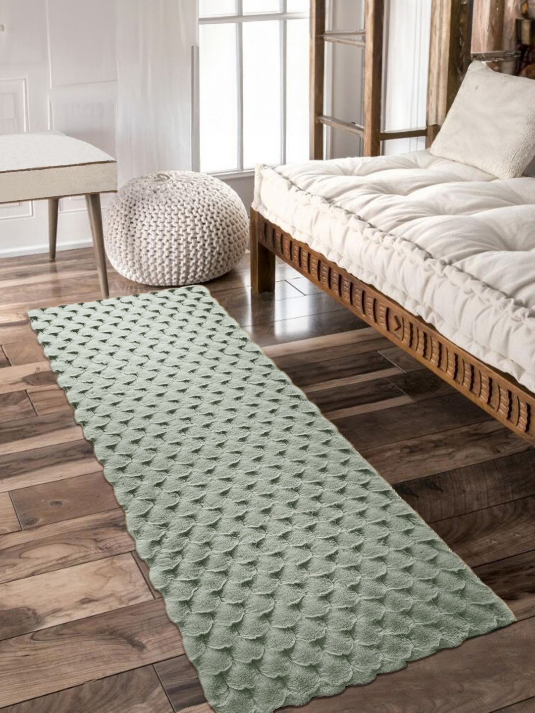 OBSESSIONS Green Textured Anti-Static Floor Runner