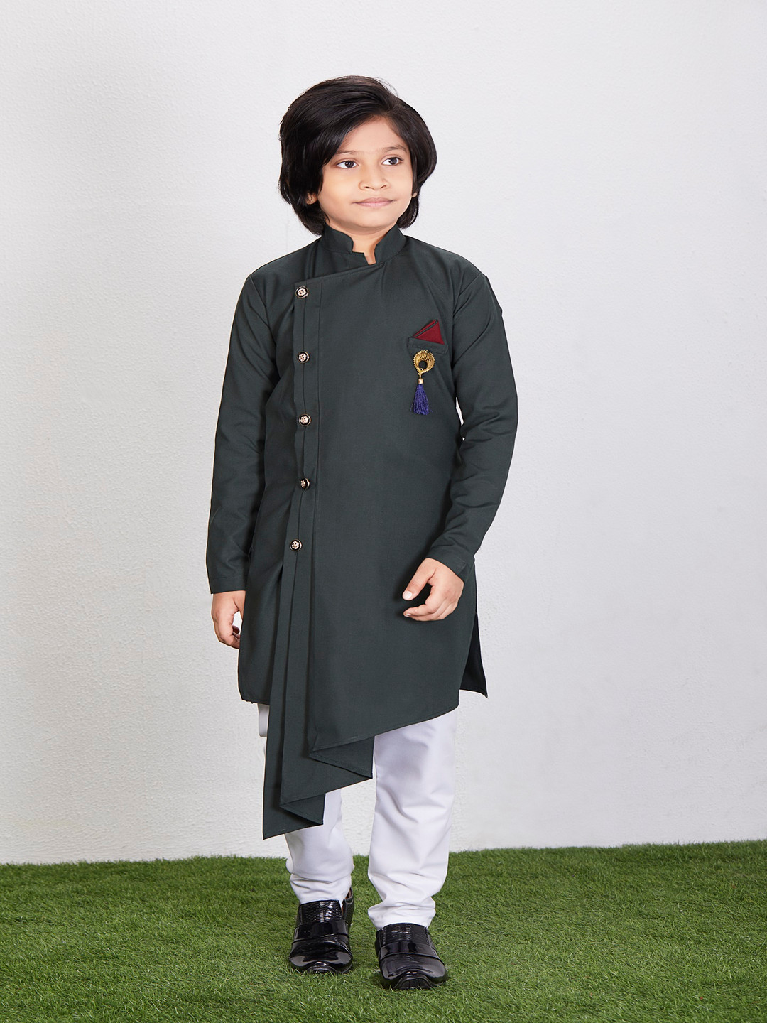NOYYAL Boys Regular Pure Cotton Kurta with Churidar