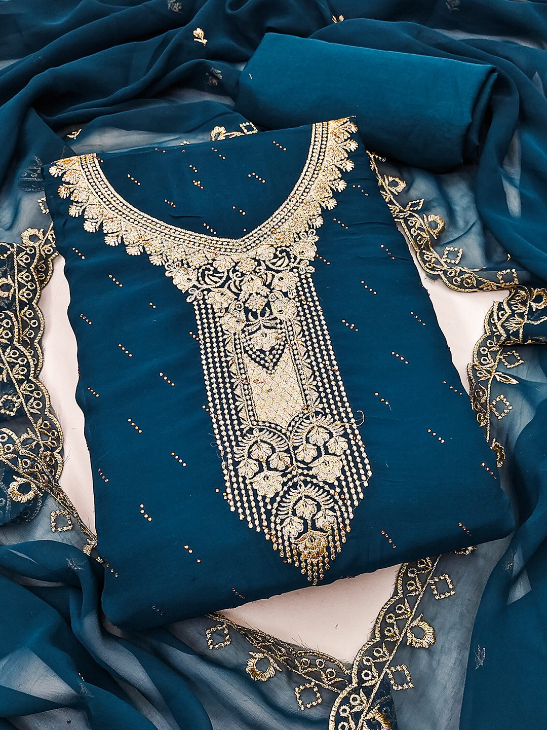 Leeza Store Unstitched Dress Material