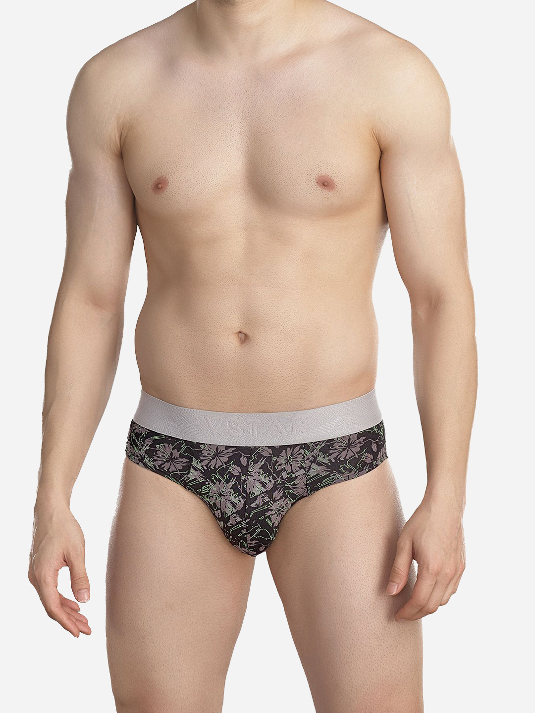 VStar Printed Anti Bacterial Hipster Briefs CB 08-JET_BLACK