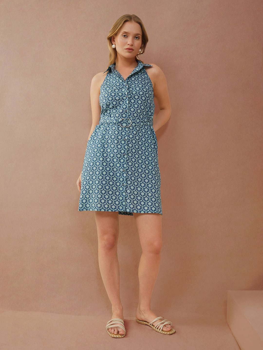 KALAMIR Print A-Line Dress