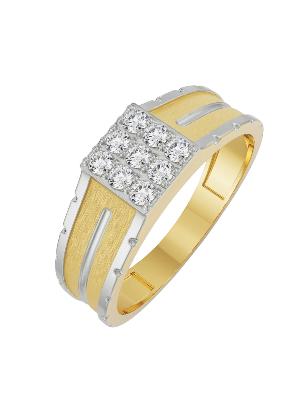 Emori Dewy Quad Lab Diamond Band for Men in 18KT Gold