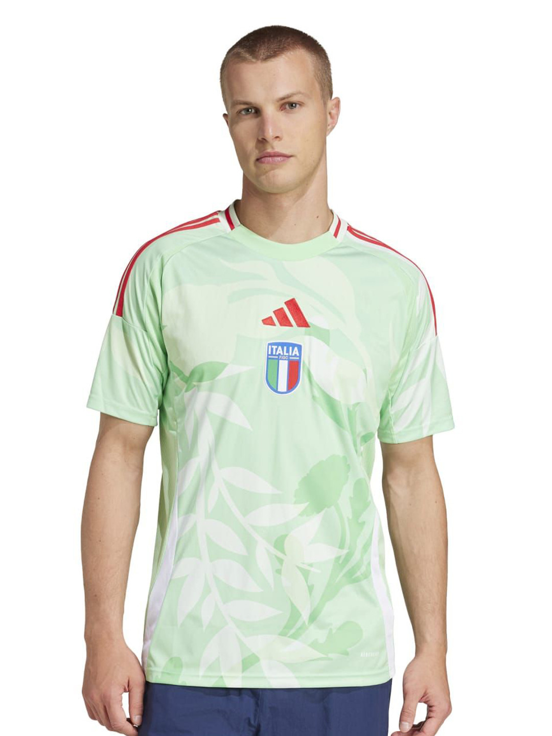 ADIDAS Italia FIGC Printed Crew Neck T-shirt