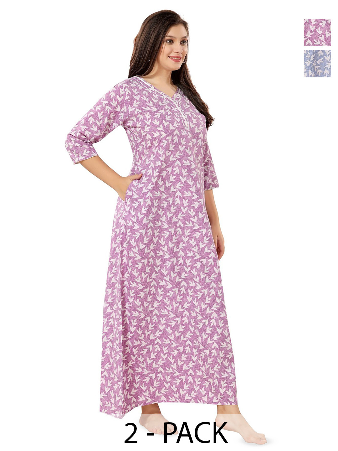 Piu Printed Maxi Nightdress
