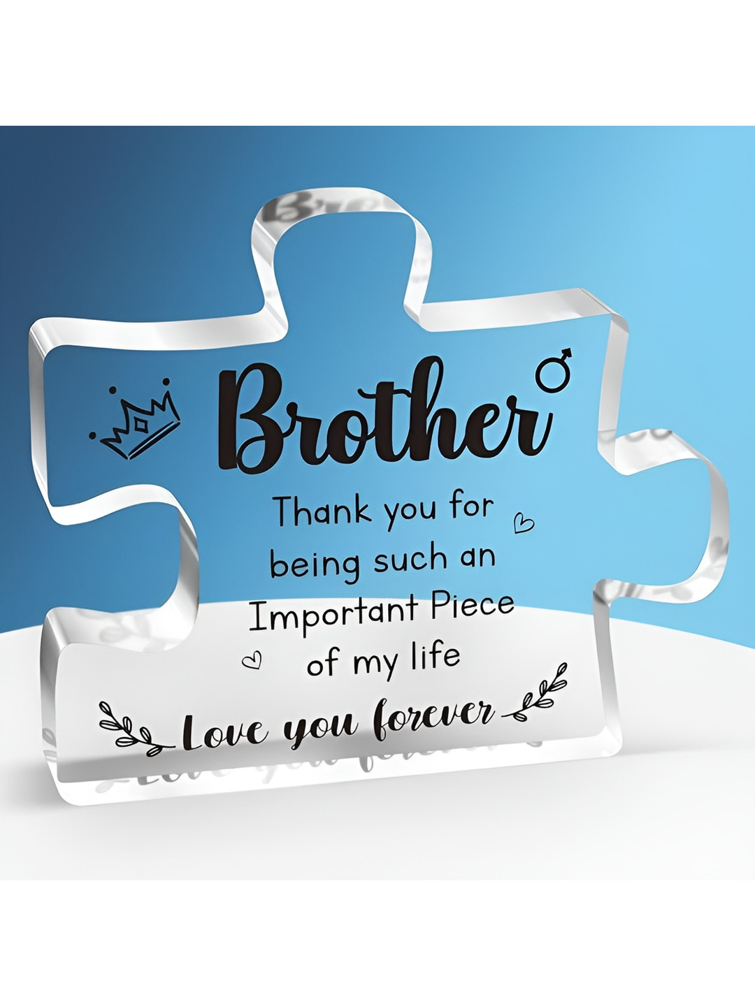 BS AMOR Valentines Gift White Acrylic Natural Living Room Medium Showpiece - 3.3 Inches