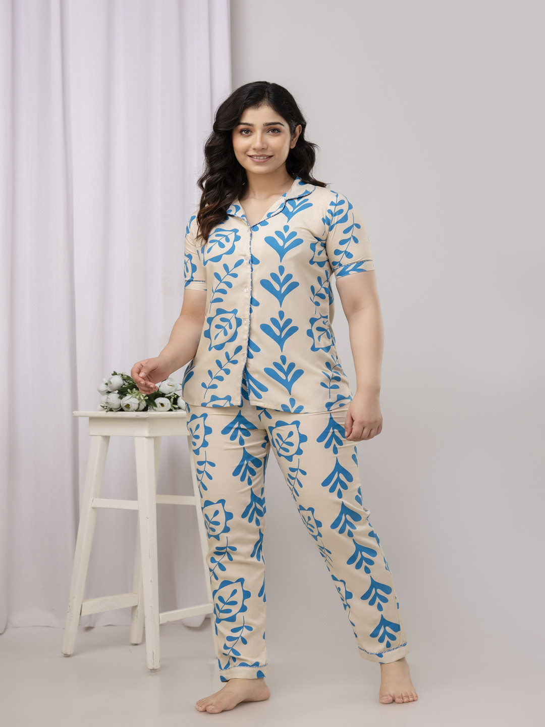 mad fury Women Printed Night suit