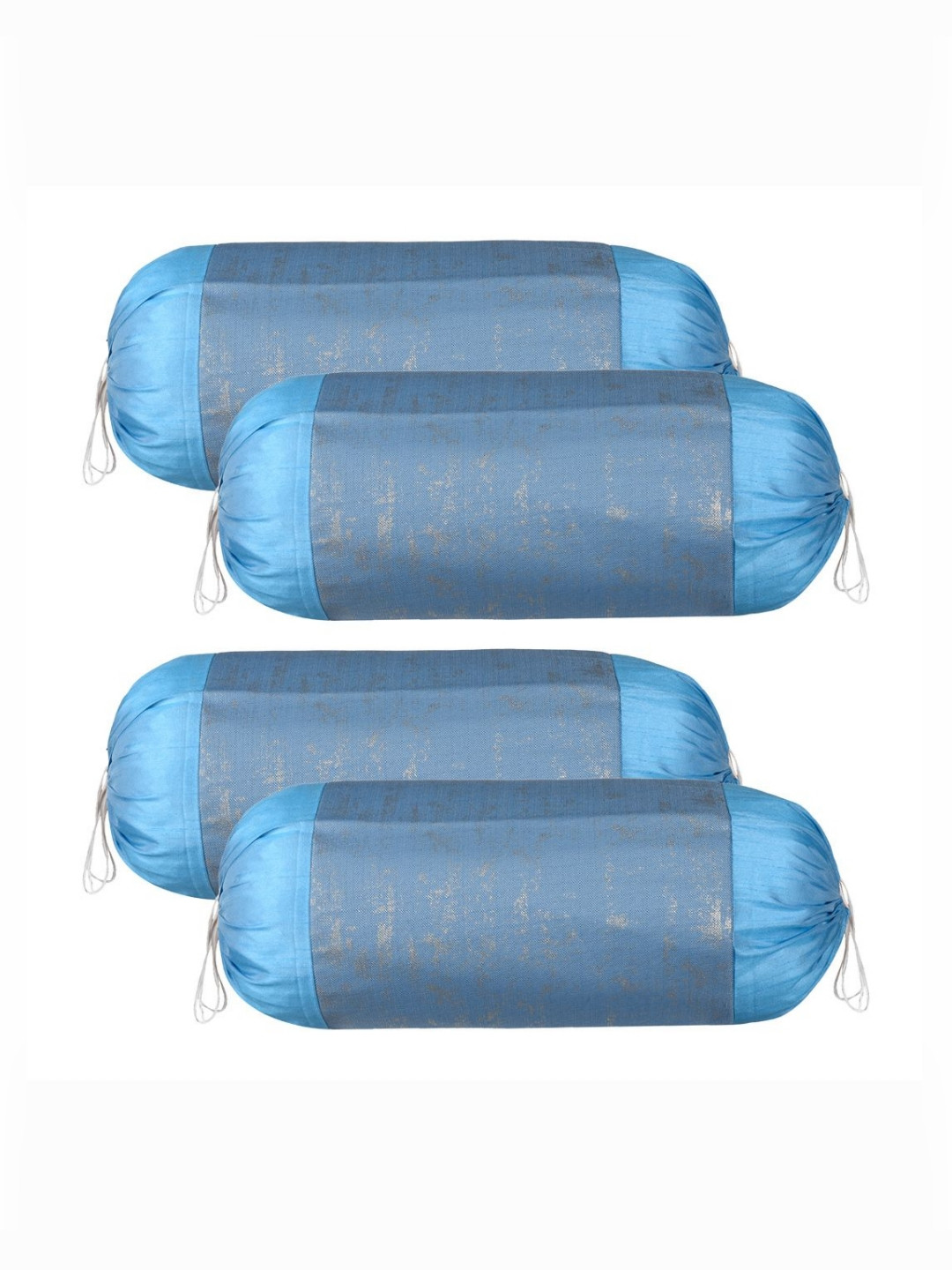 Aura Blue 4 Pcs Polyester 16x30 Inche Aesthetic Bolster Cover Washable Cylindrical Takiya