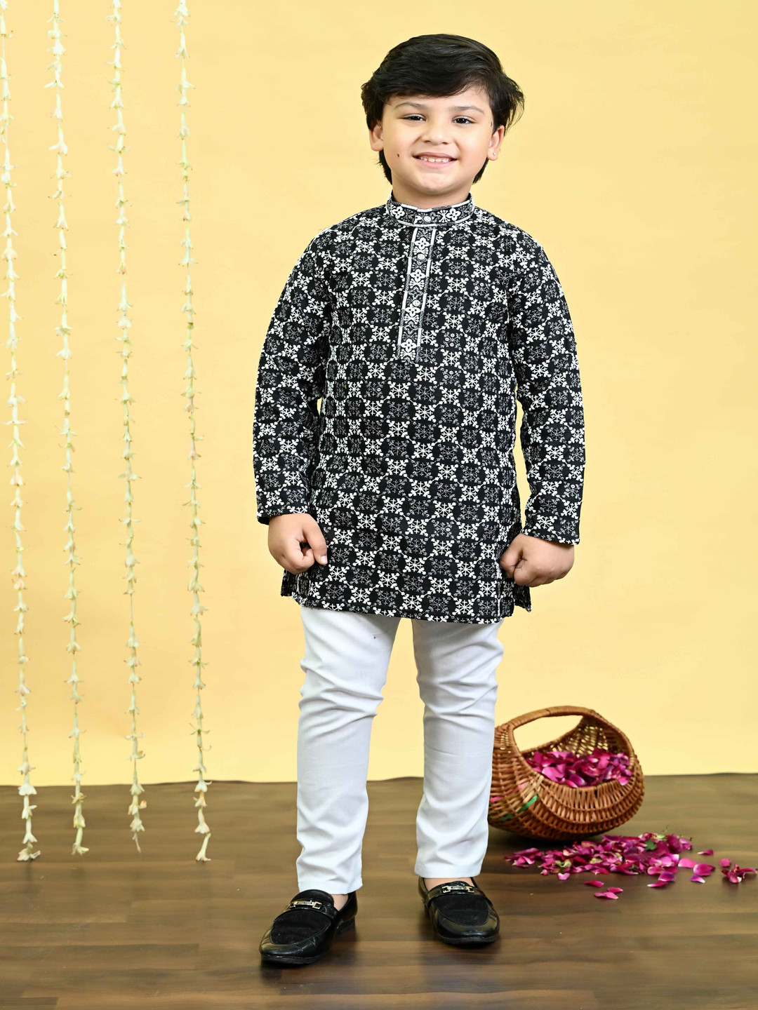 BT DEZINES Sequinned Embroidered Kurta Pyjama Set