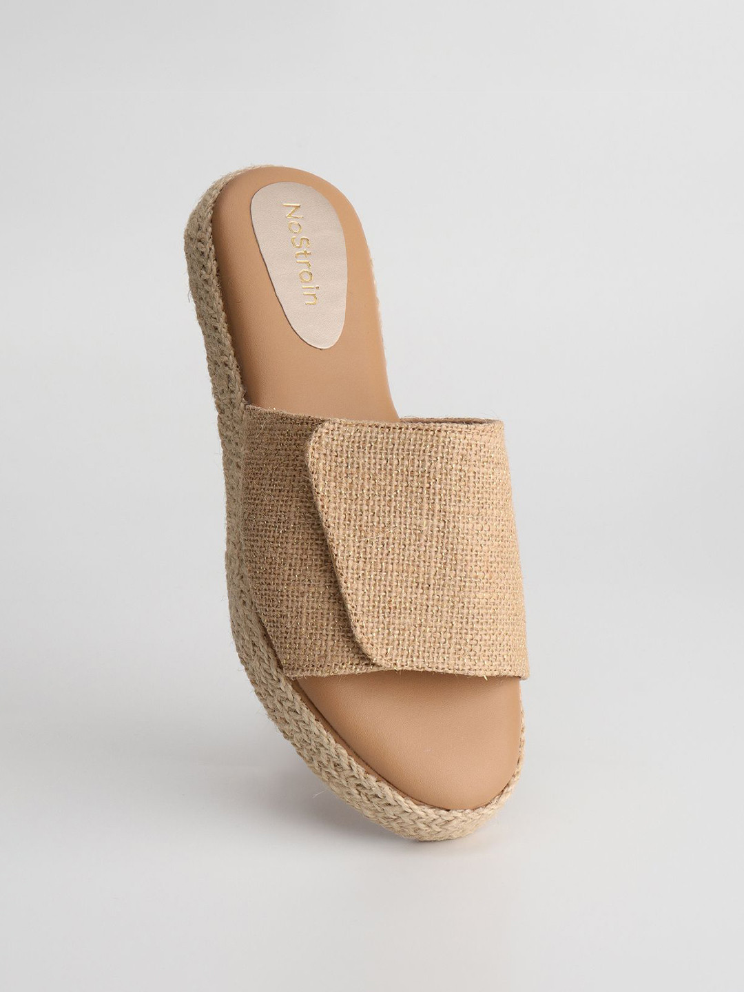 NoStrain Women Jute Platform Flats