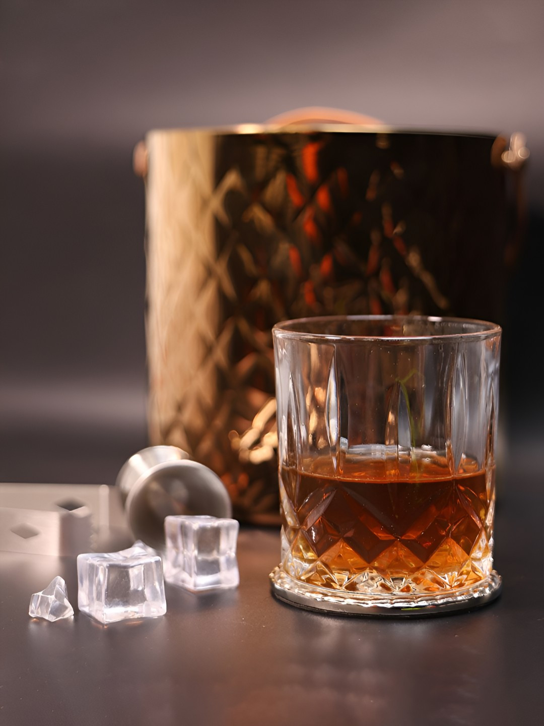SMOKEY COCKTAIL Set of 6 Diamond Whiskey Premium  Bar Glass