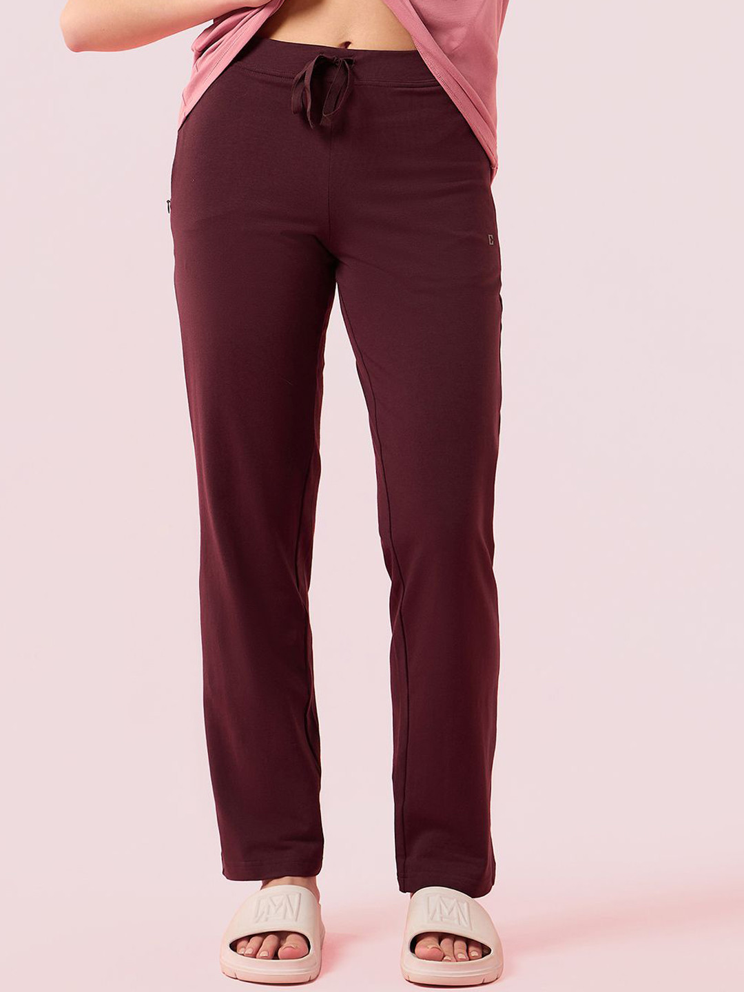 Enamor Zipper Pockets Straight-Leg Lounge Pant