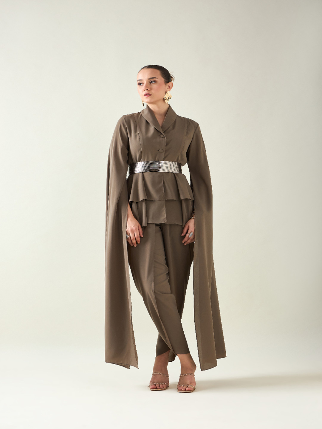 AAKAAR Blazer & Trousers With Belt Co-Ords