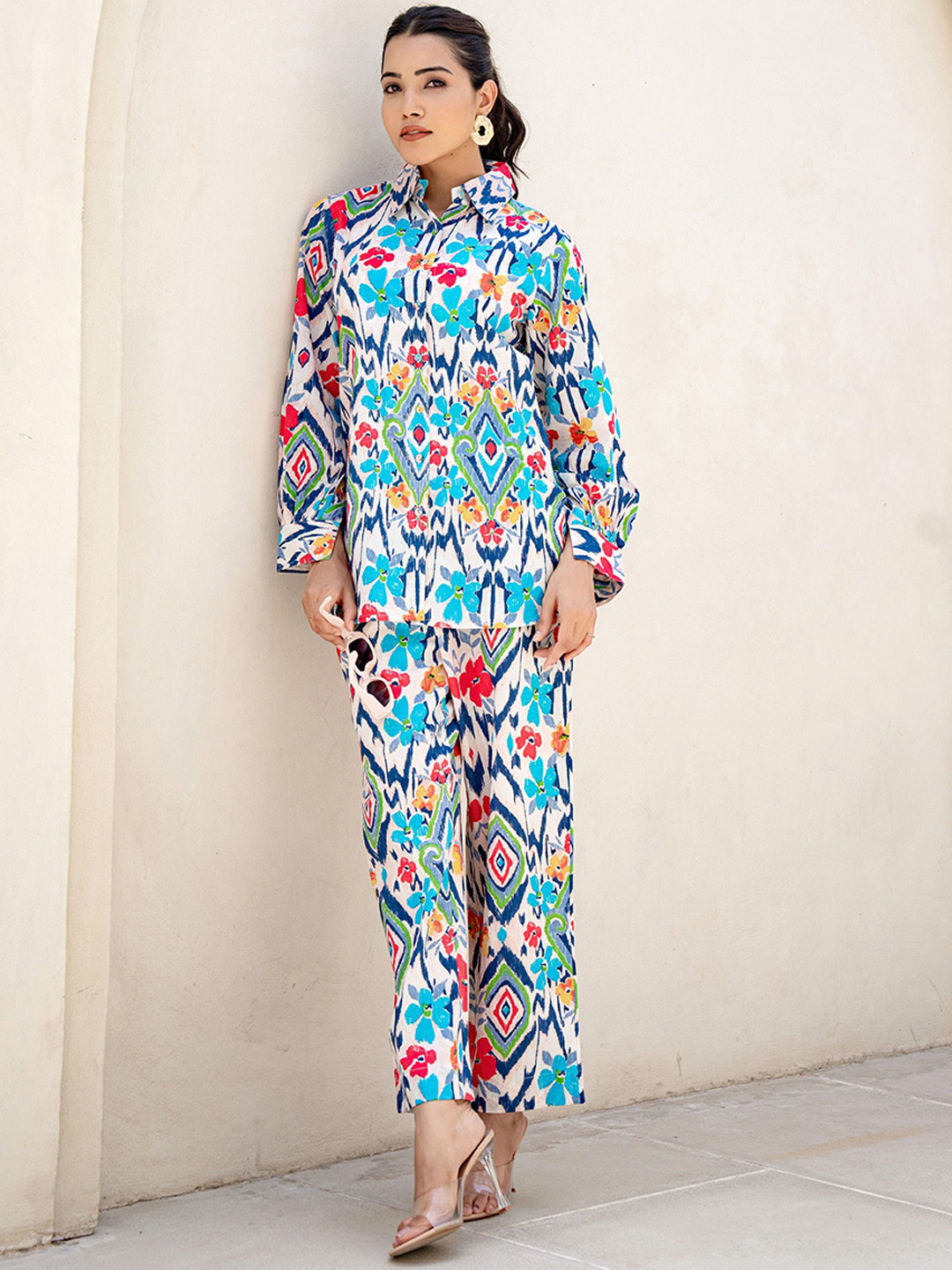 HOUSE OF MORA Printed Shirt With Trouser Co-Ords