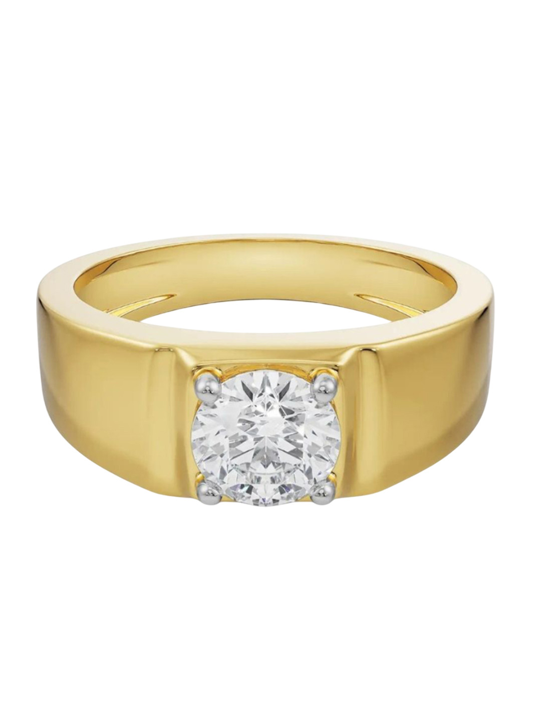 Emori Oliver Round Men's Men's Lab Diamond in 14KT Gold Ring