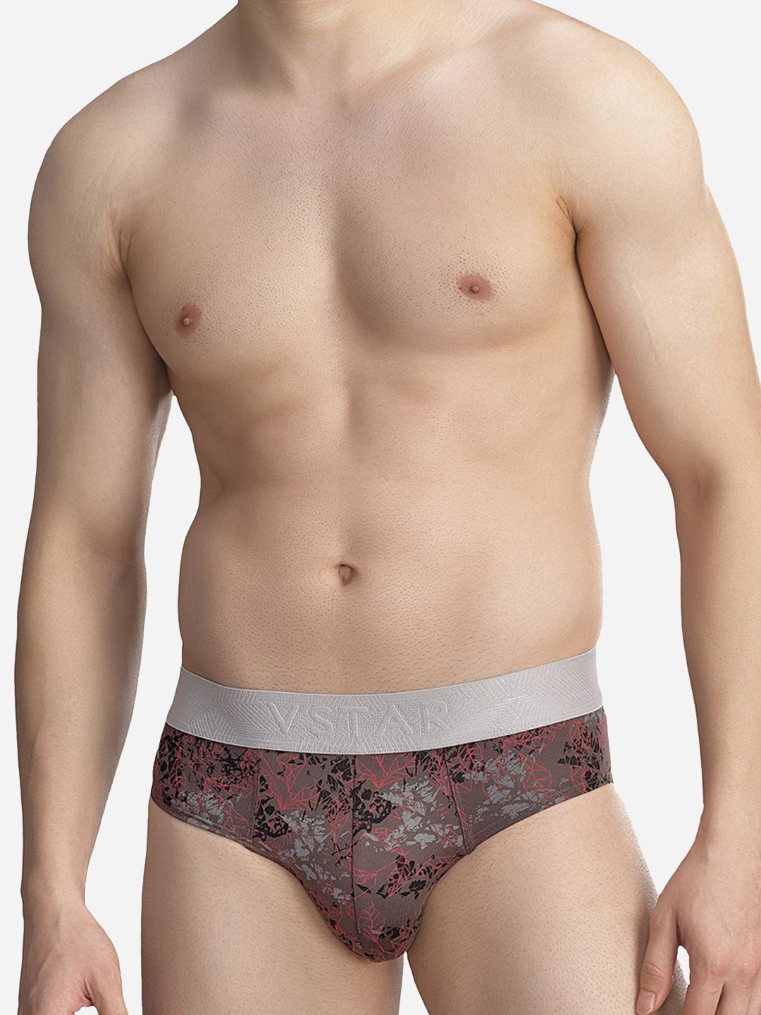 VStar Printed Anti Bacterial  Hipster Briefs CB 08-GREY