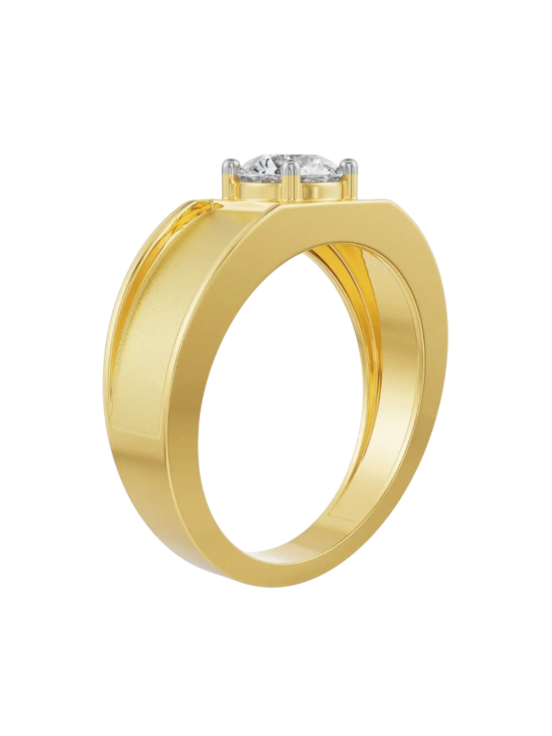Emori Noah Round Men Men Lab Diamond in 14KT Gold Ring