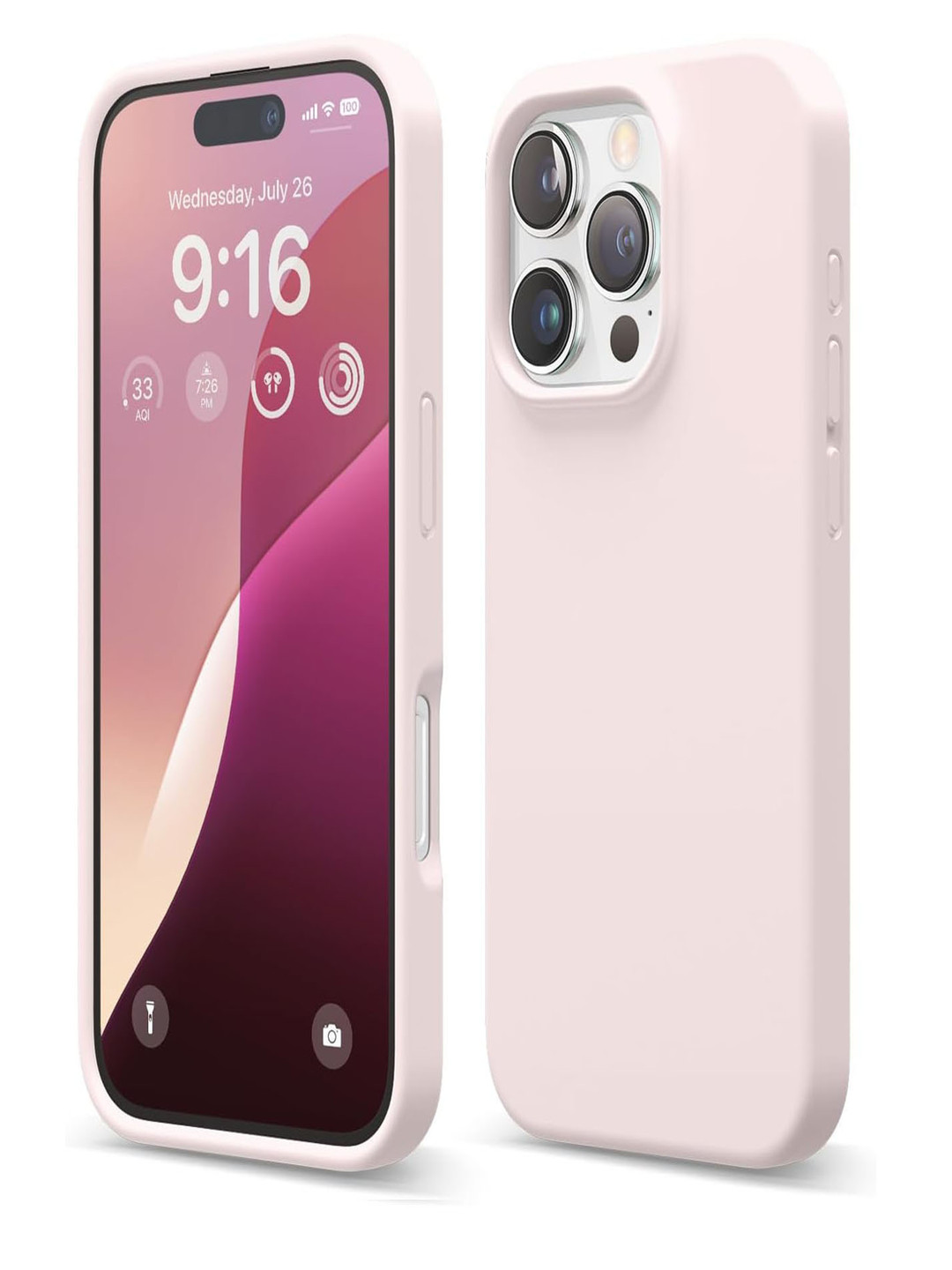 LIRAMARK Solid Printed iPhone 16 Pro Max Pouch Mobile Accessories