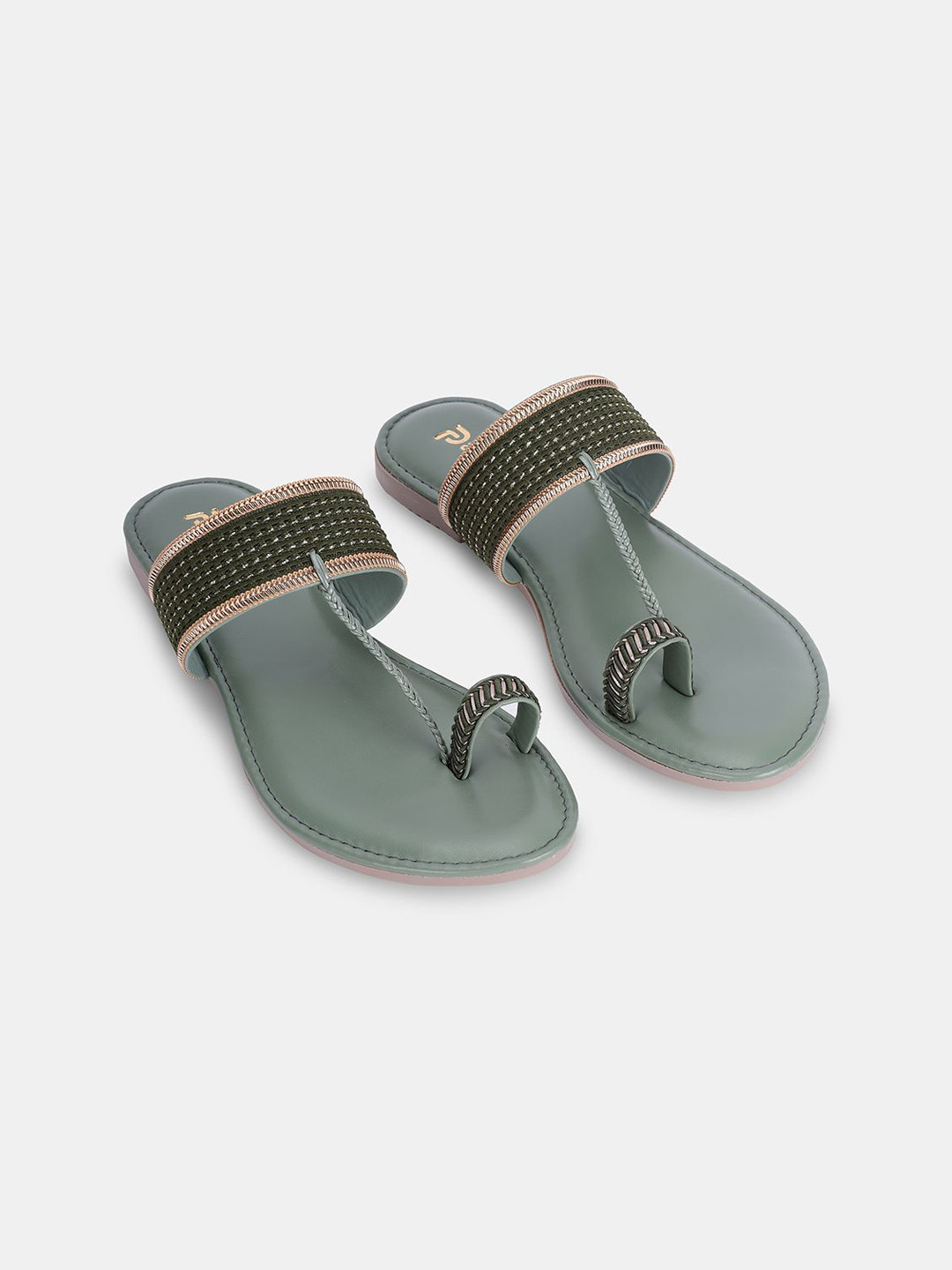 SAWADI Women Textured One Toe Flats