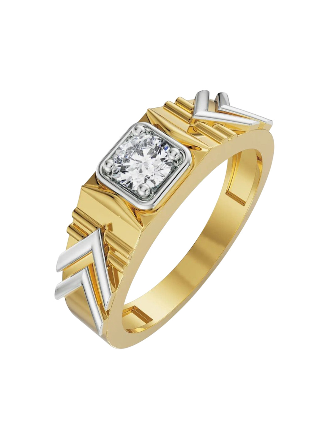 Emori Dazzling Artistic forMen's Lab Diamond Ring in 18KT Gold