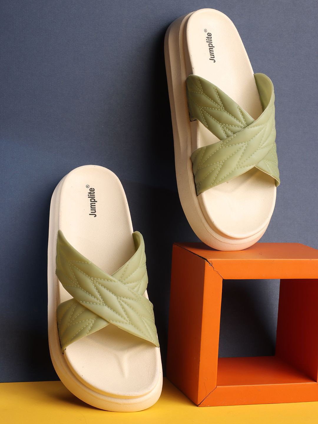 JUMPLITE Women Open Toe Flats