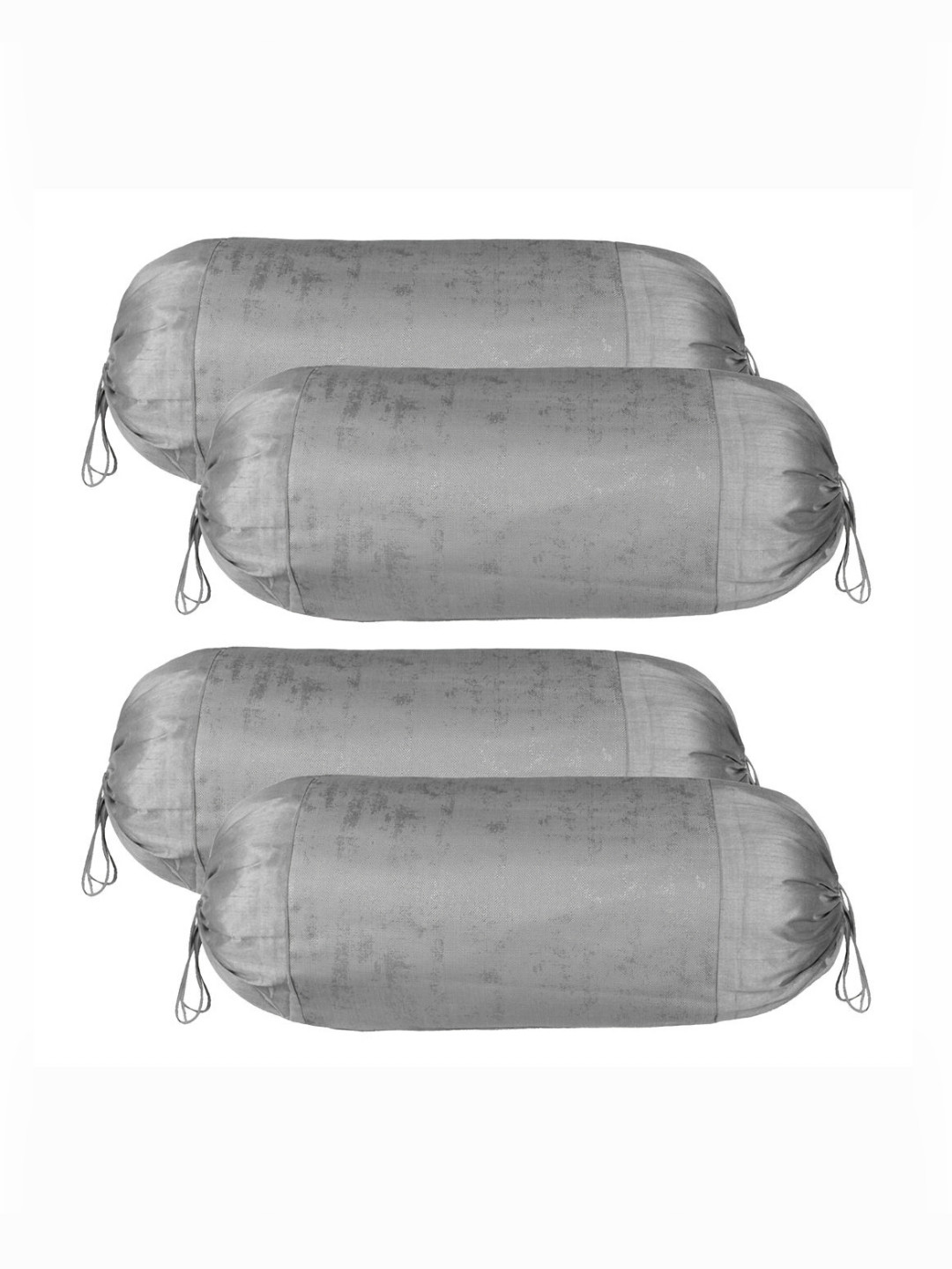 Aura Grey 4 Pcs Polyester 16x30 Inche Aesthetic Bolster Cover Washable Cylindrical Takiya