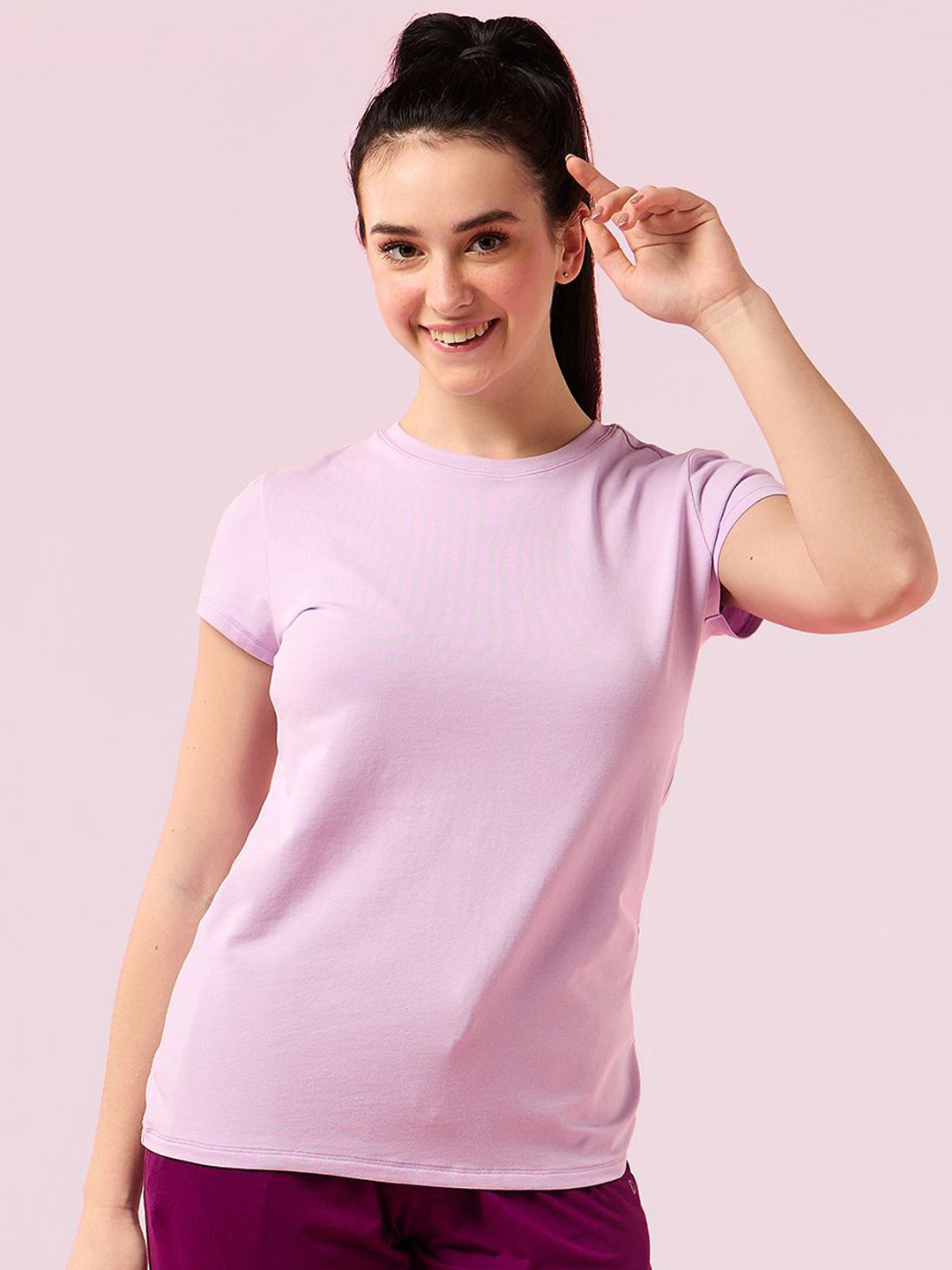Enamor Slim-Fit Short Sleeve Crew Neck Stretch Lounge T-Shirt