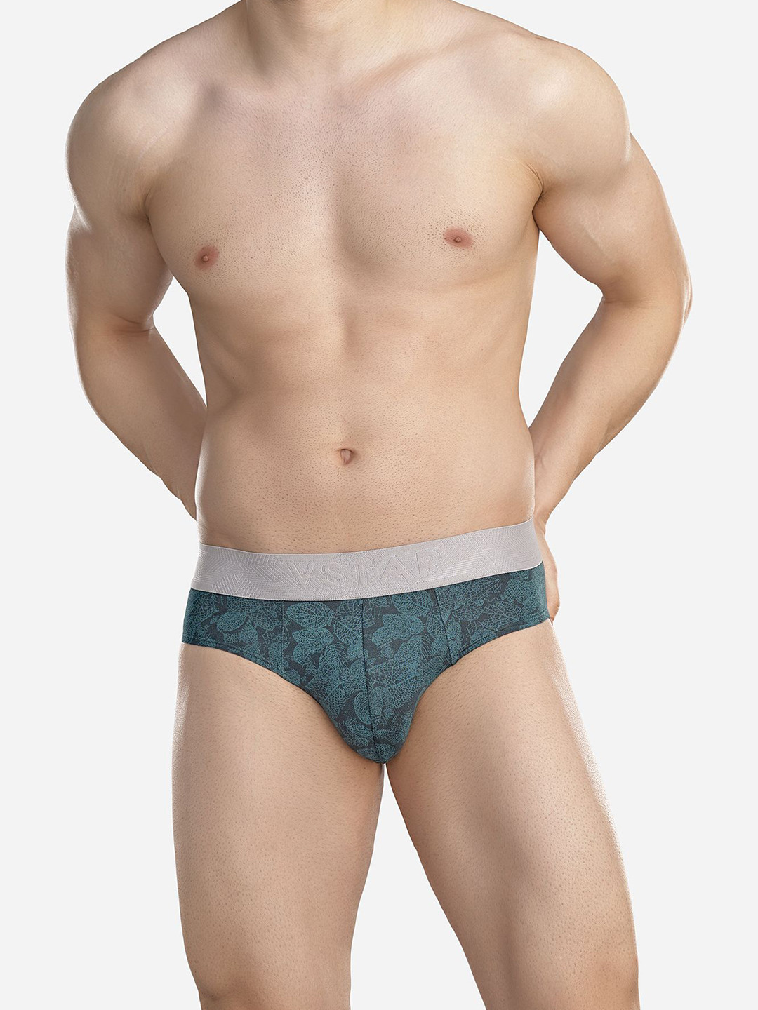 VStar Printed Anti Bacterial Hipster Brief CB 08-TEAL
