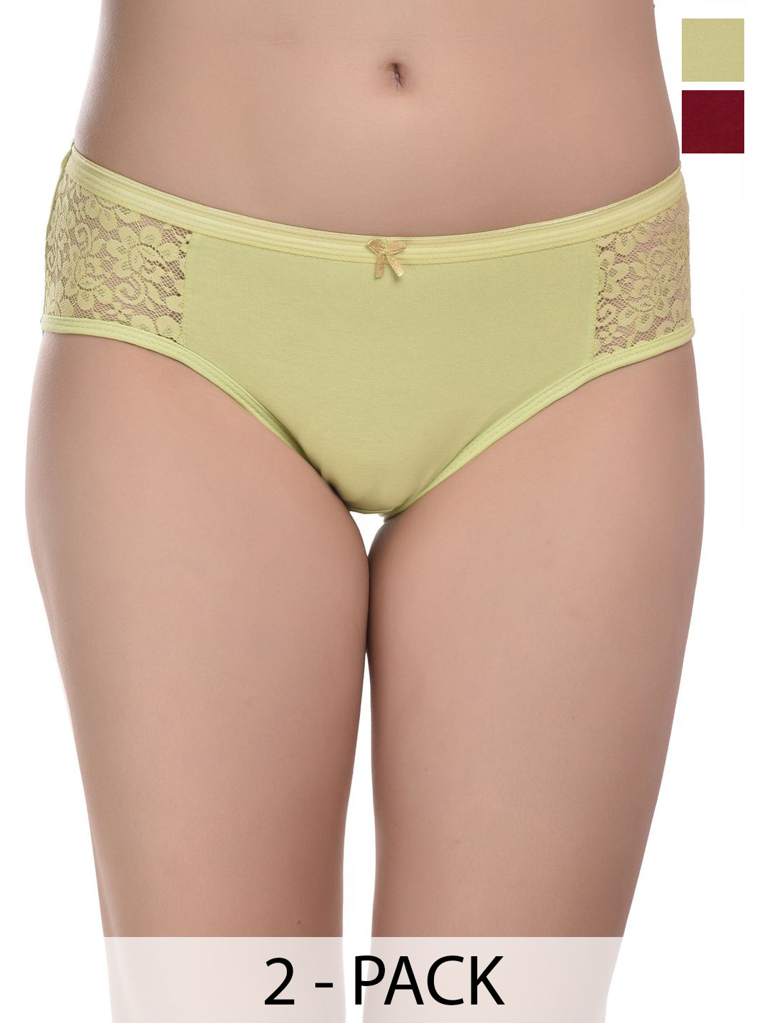 Valles365 by S.C. Pack Of 2 Hipster Briefs SDLC2SEAMAR-S