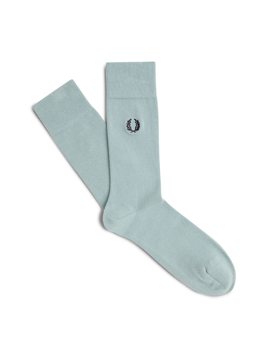 Fred Perry Men Anti-Odor & Anti-Bacterial Wreath  Embroidered Calf-Length Socks
