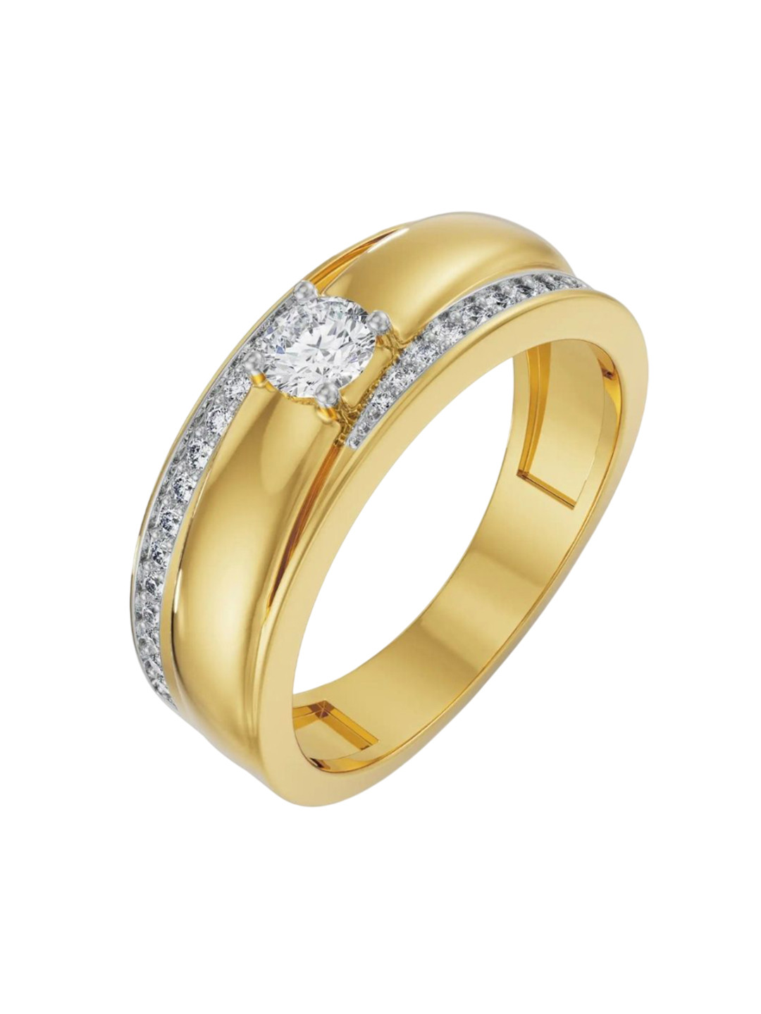 Emori Sleek Line Pave Lab Diamond in 14KT Gold Band