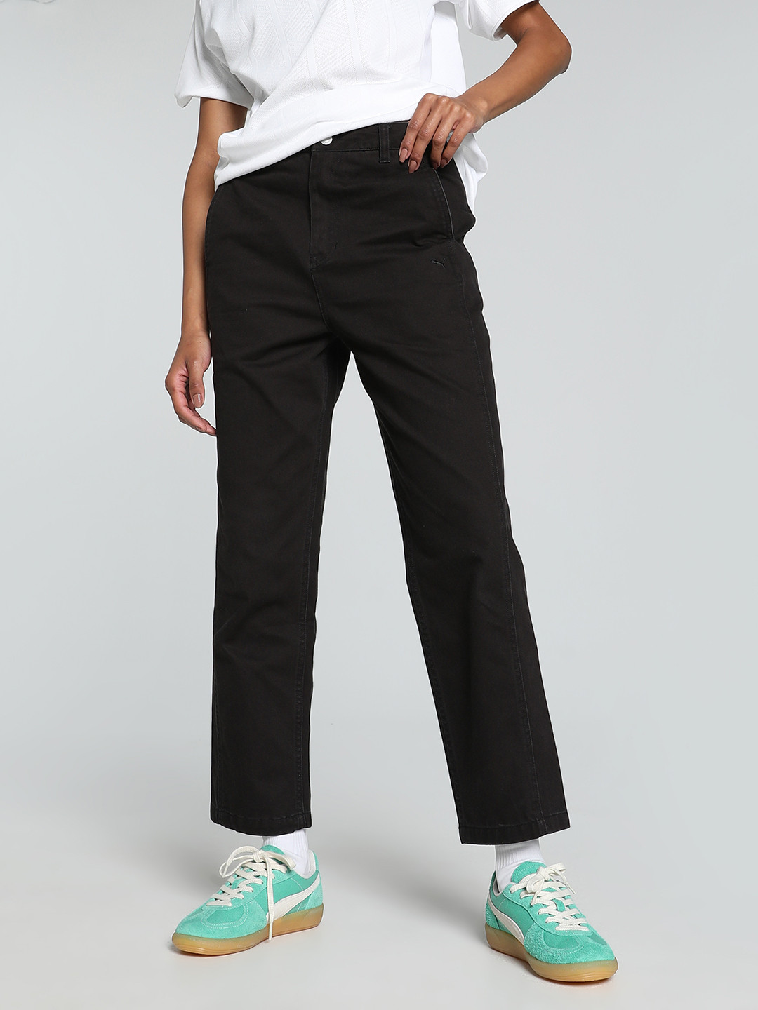 Puma Yona Women Pure Cotton Relaxed Fit Cargo Pants
