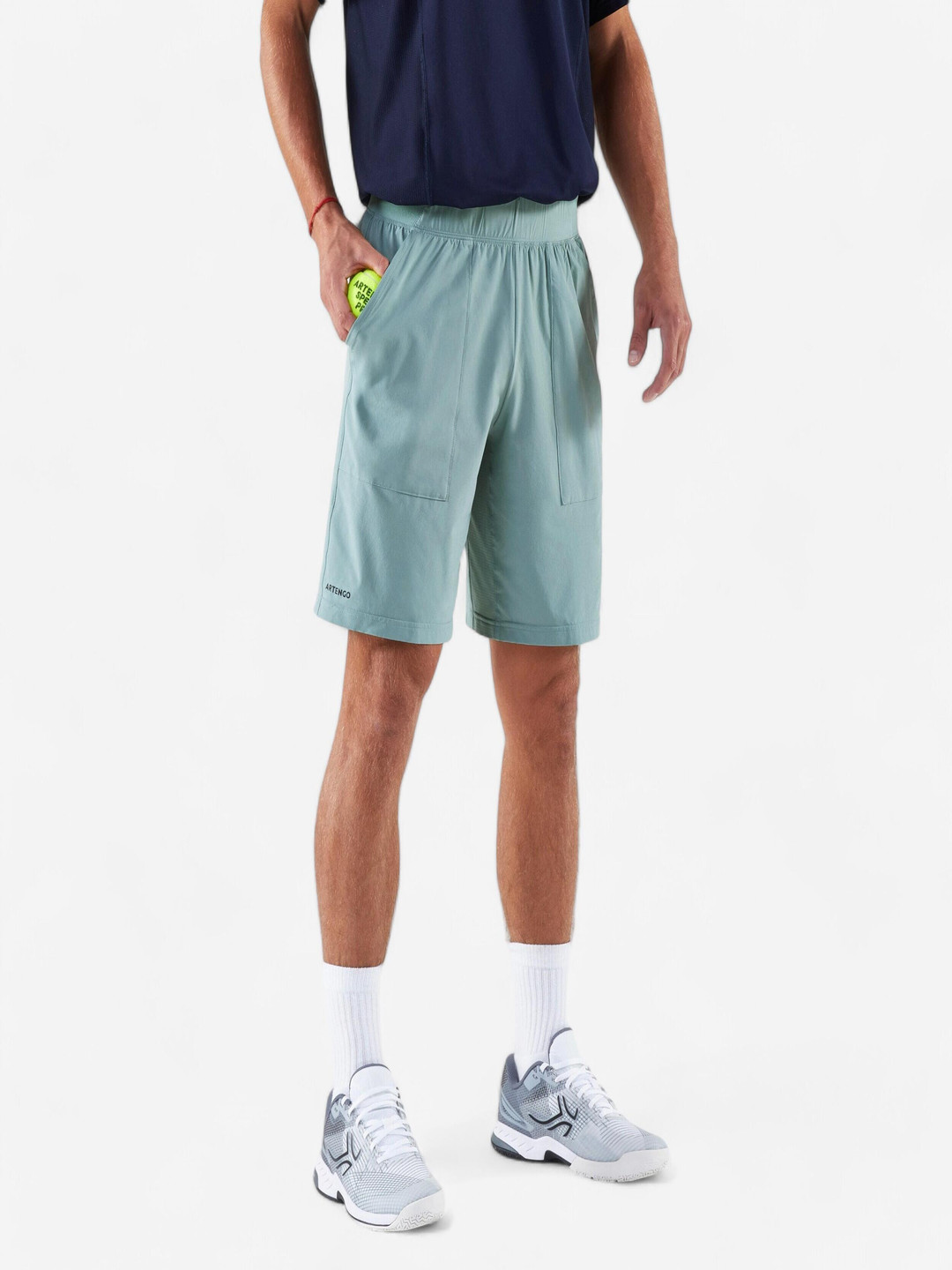 Decathlon  Men's Tennis Breathable Shorts Dry - Greyish Green