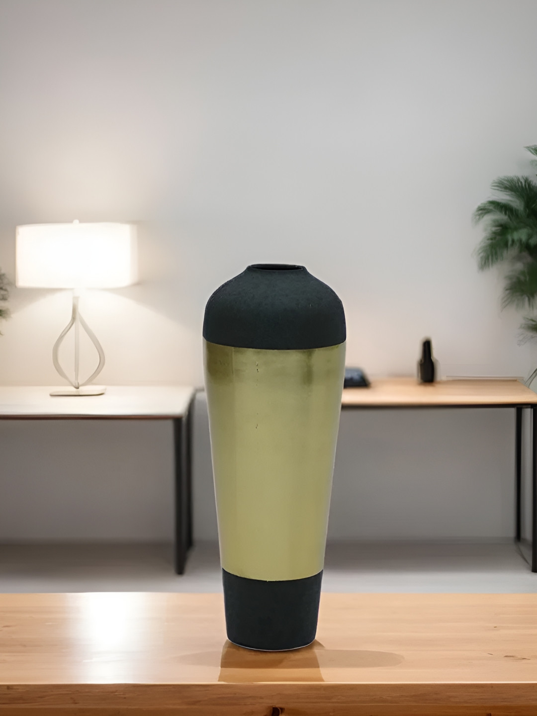 Royaloak Black Metal Flower Vase