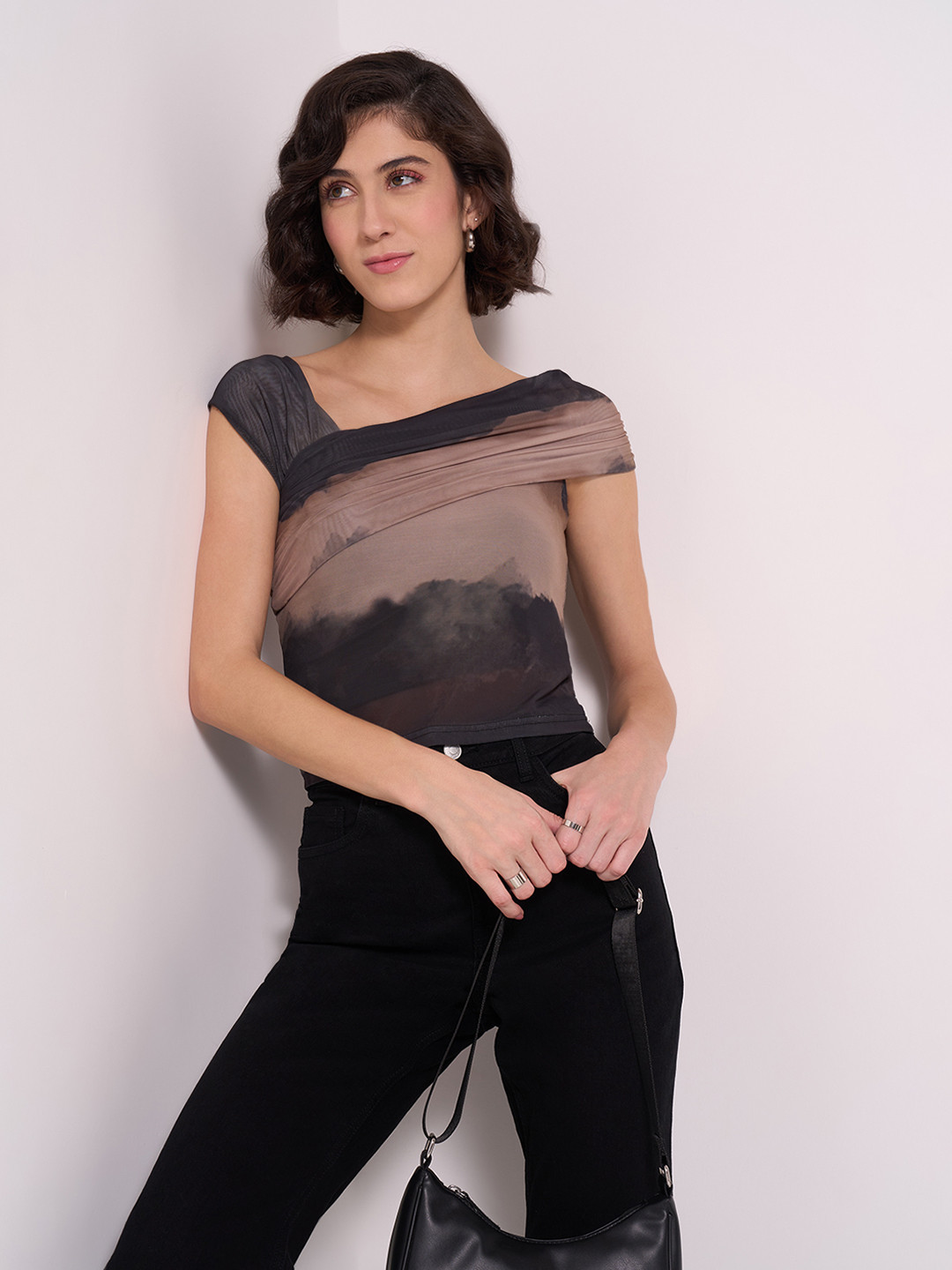 People Women Tie & Dye Off Shoulder Top