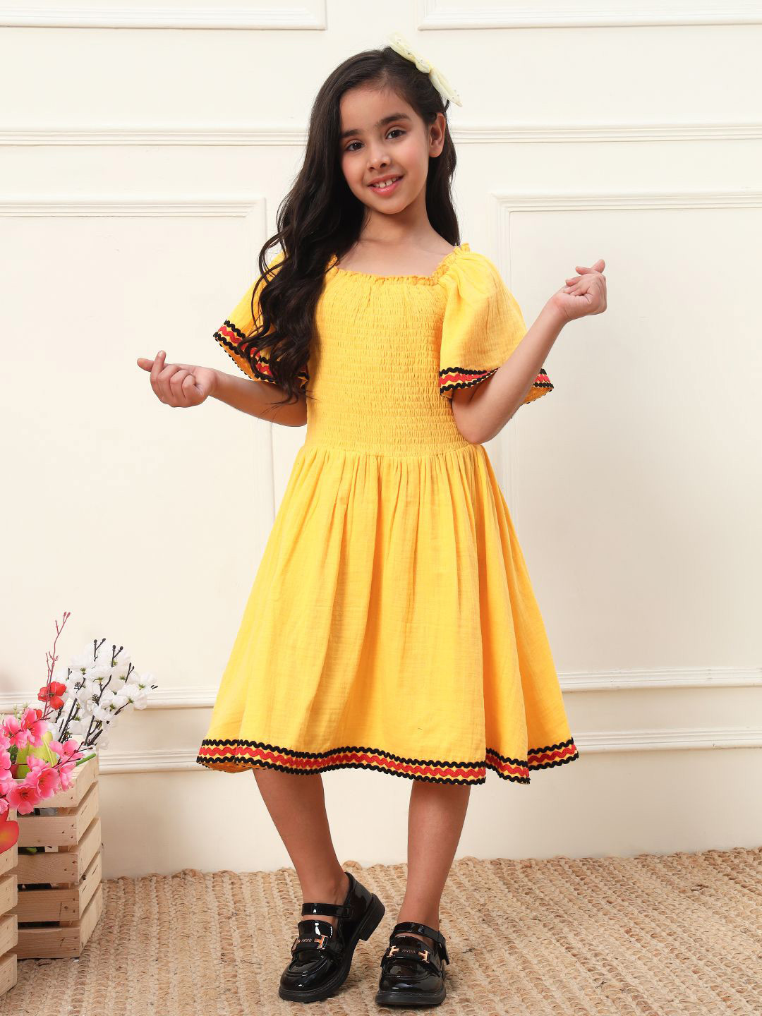 Bugandbees Bell Sleeve Fit & Flare Dress