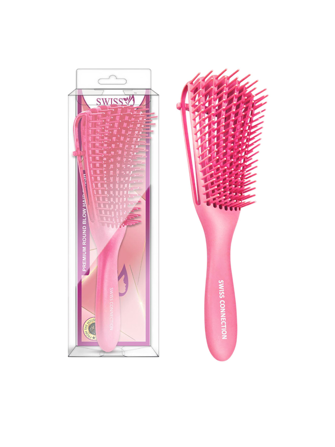 Swiss Connection Unisex Premium Detangling Brush - 177 Pink