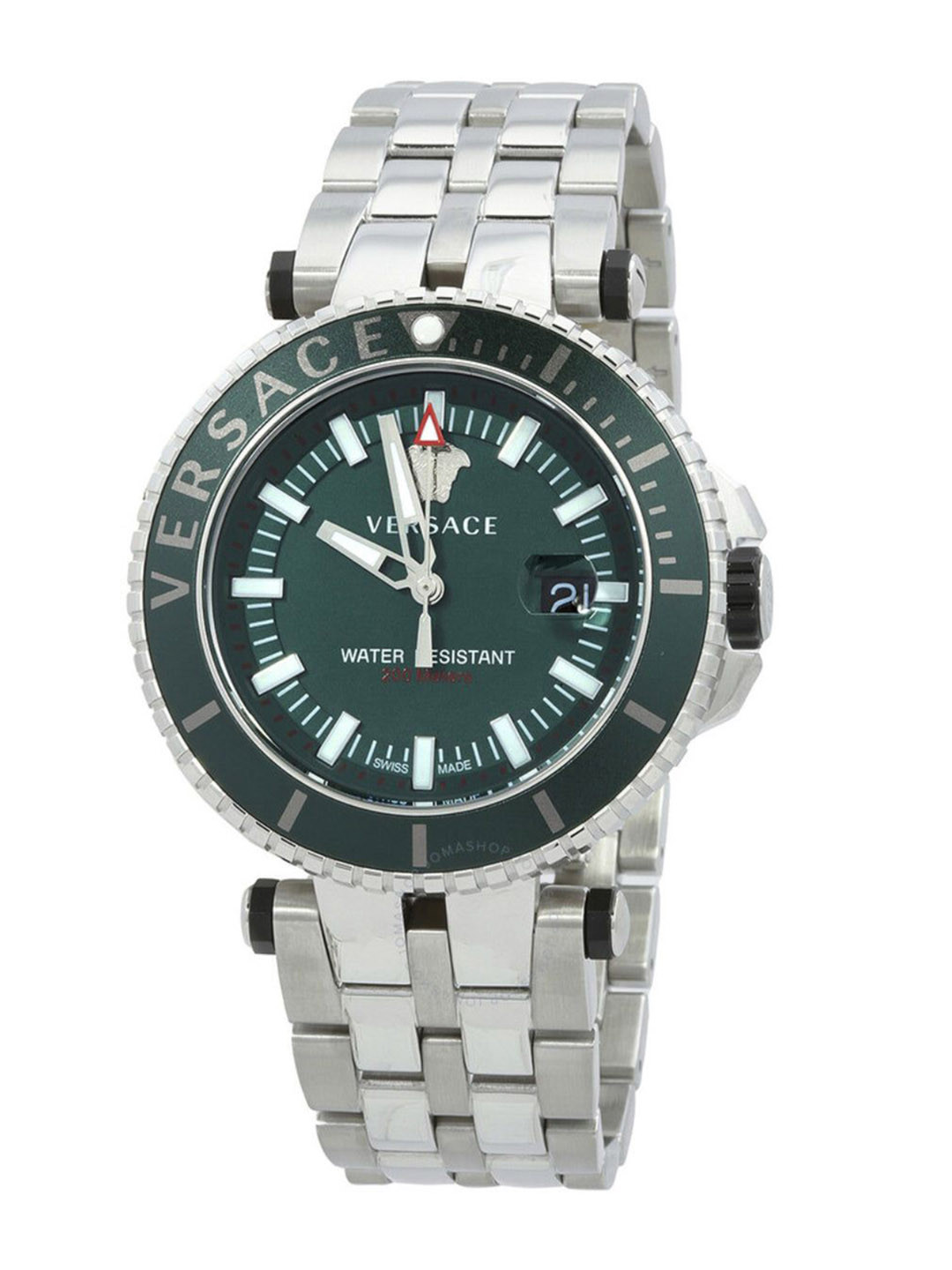 Versace Men Printed Dial & Stainless Steel Straps Analogue Watch VEAK00721