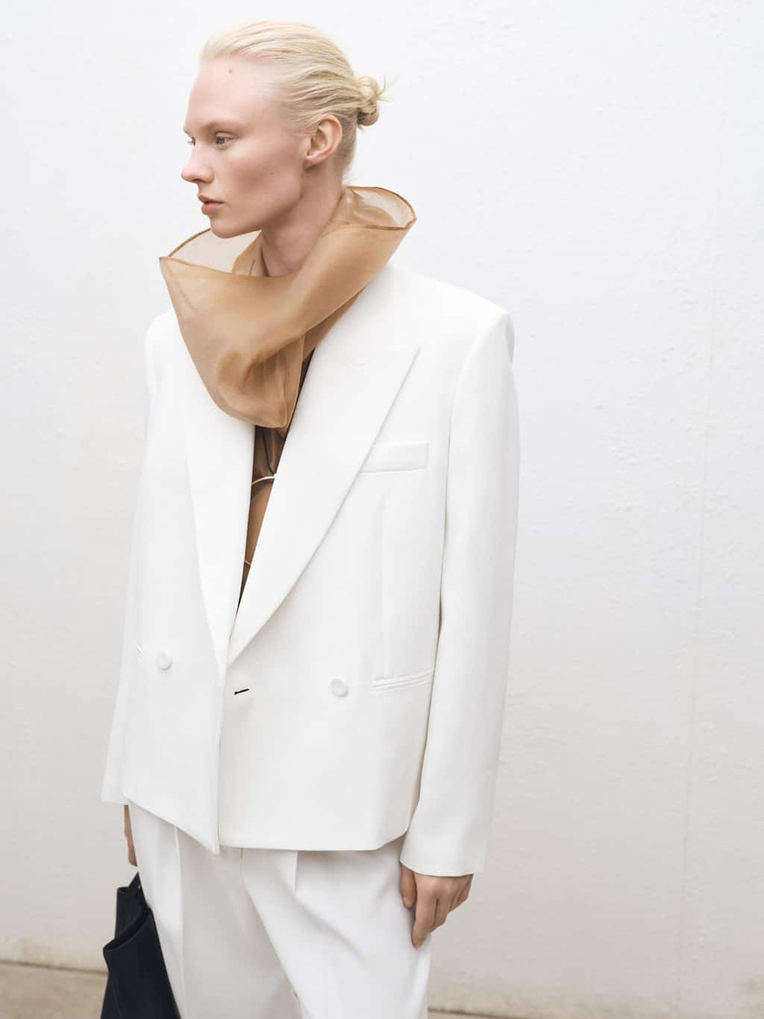 MANGO SELECTION Oversized Double-Breasted Suit Blazer