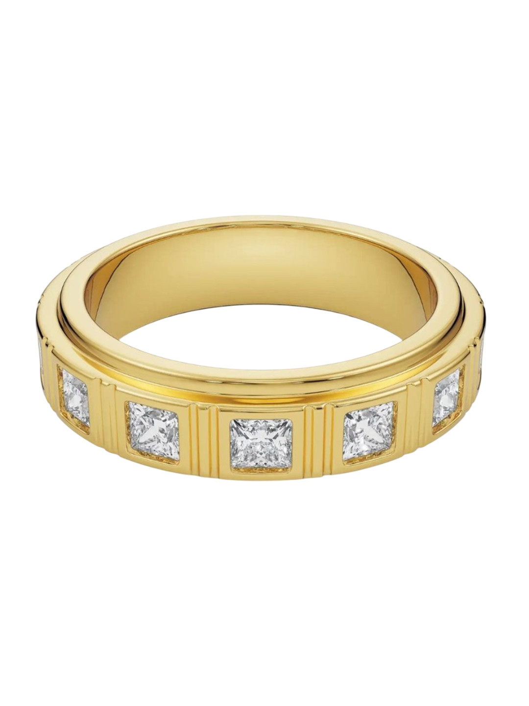 Emori Men Princess Cut Lab Diamond in 14KT Gold Band