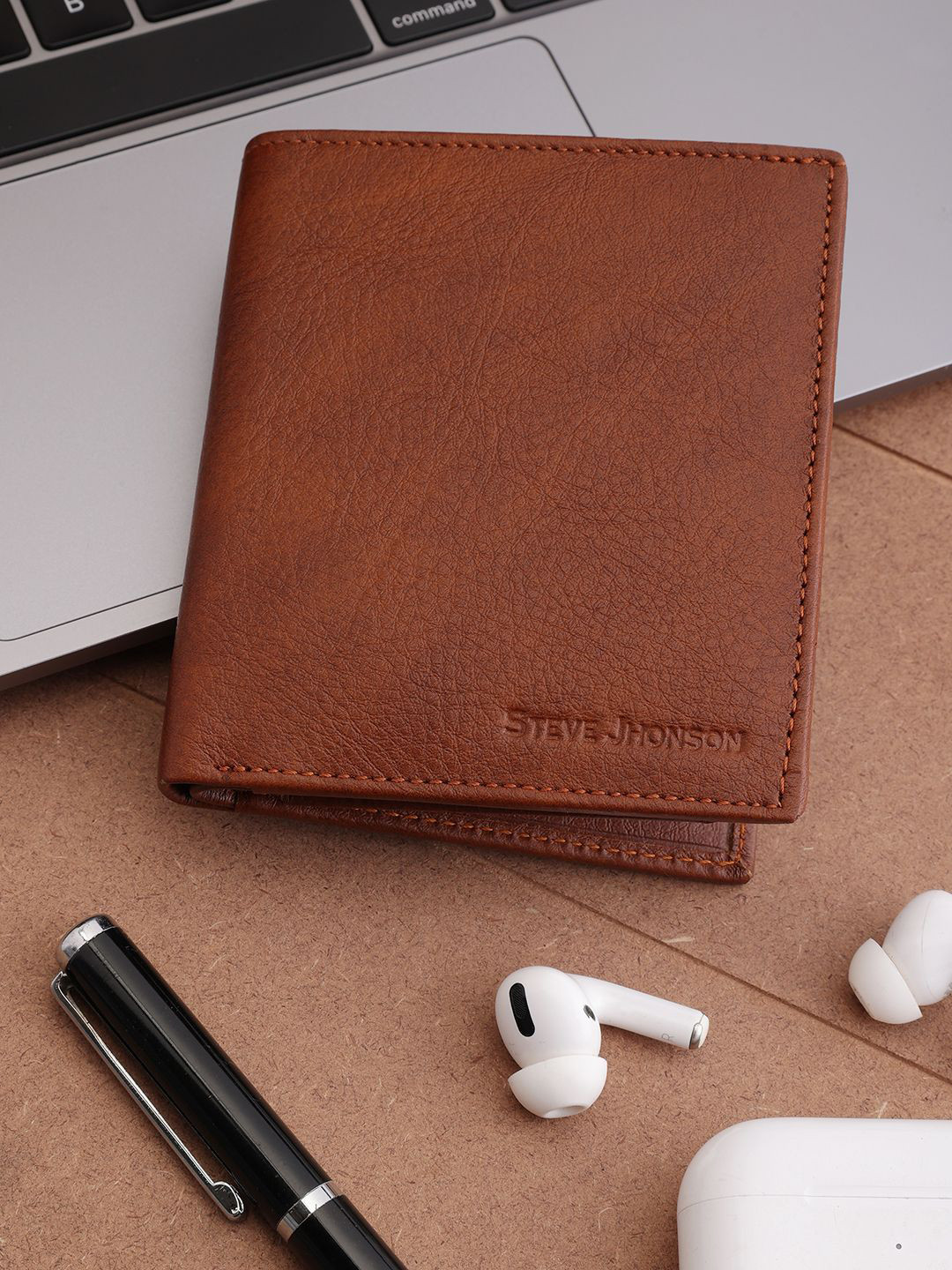 Steve Jhonson Men Tan Wallets