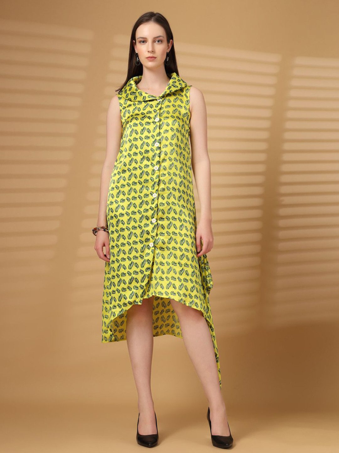 Rue Collection Animal Print Satin Fit & Flare Dress