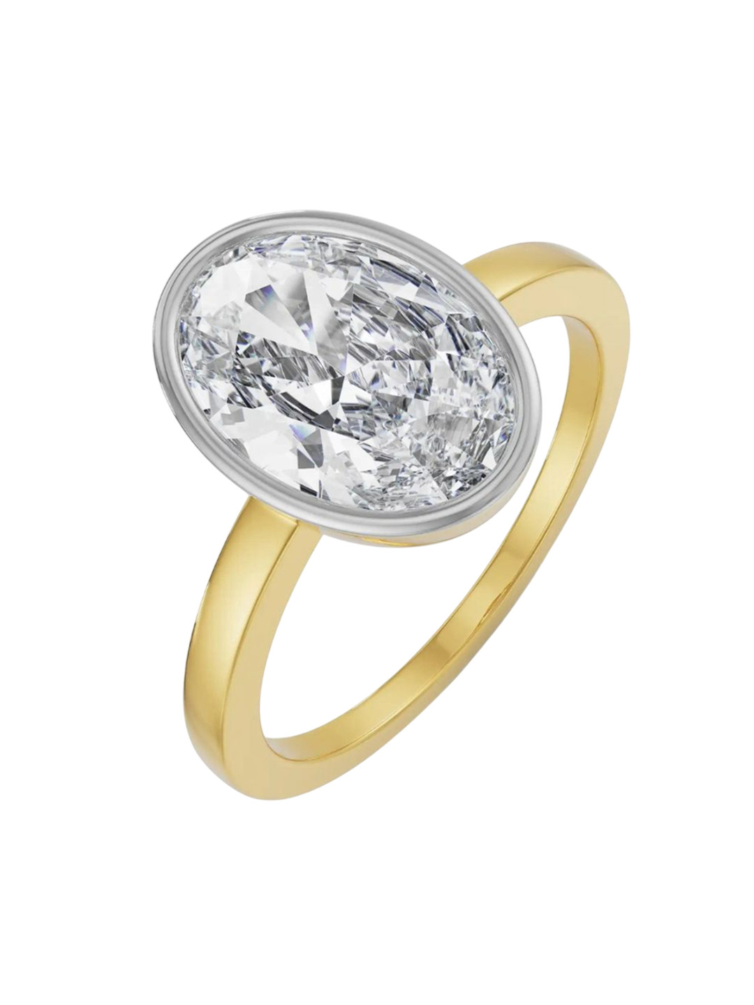 Emori Classic Oval CutMen's Lab Diamond in 14KT Gold Ring