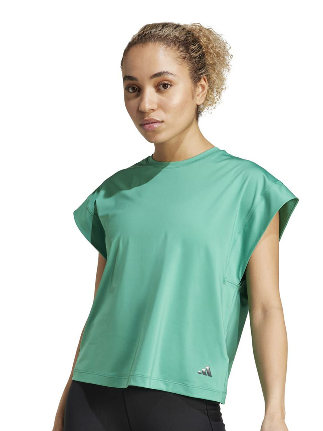 ADIDAS Yoga Logo Detail Short Sleeves T-shirt