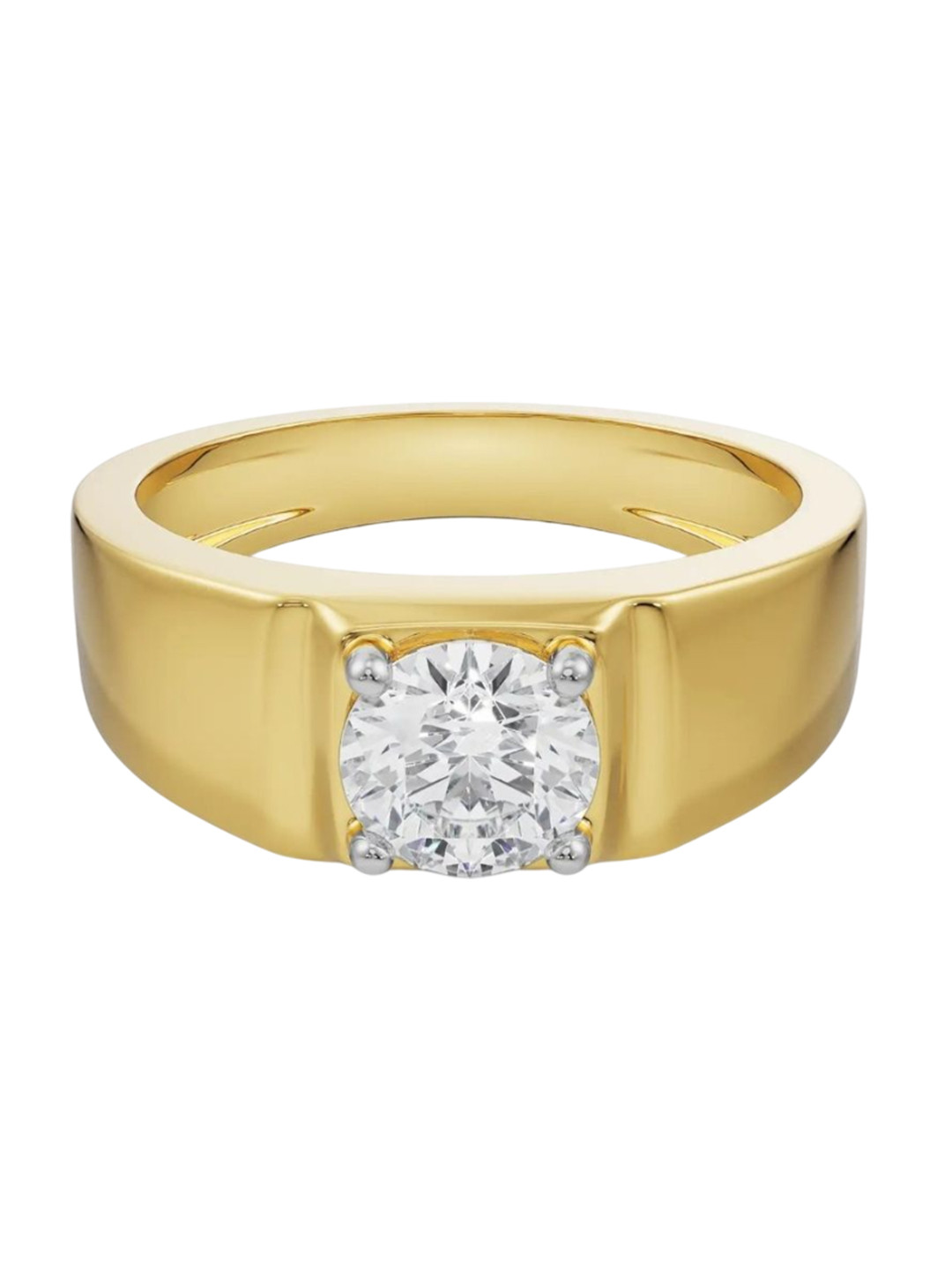 Emori Oliver Round Men's Men's Lab Diamond Ring in 18KT Gold