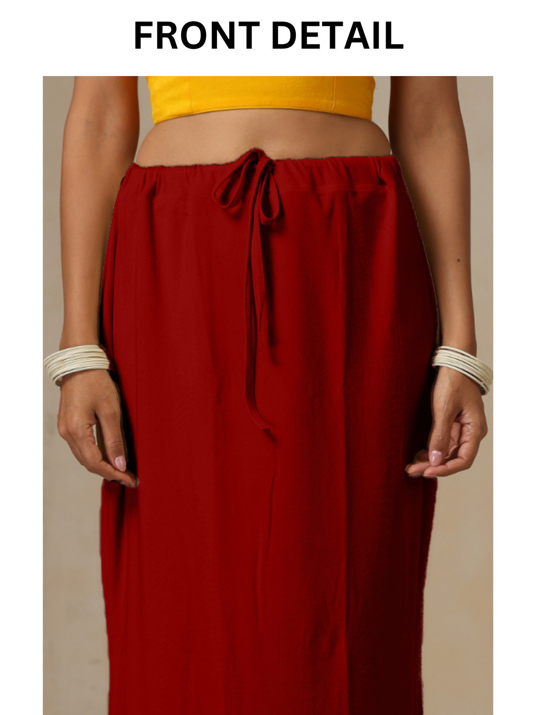 Swtantra Women Maroon Knit Petticoat With Drawstring